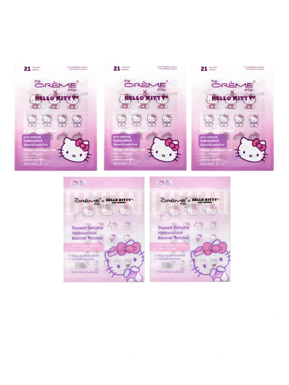 🆕 BUNDLE The Crème Shop Hello Kitty Blemish Patches LOT OF 5 TOTAL